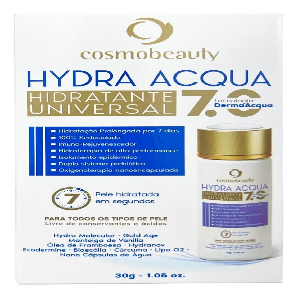 Hidratante Universal Hydra Acqua Anti Idade Hidratante Cosmobeauty 30g