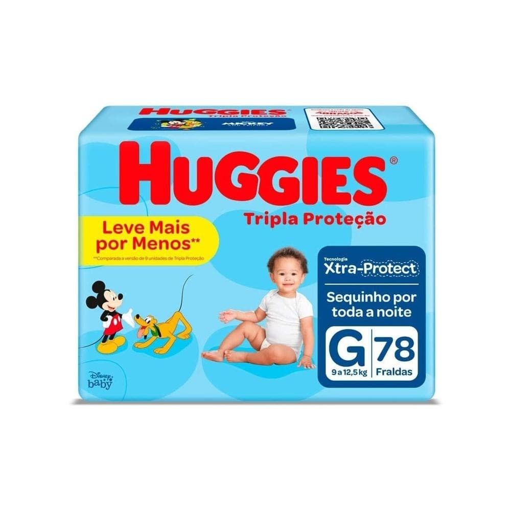 Fralda Huggies Tripla Protecao G 78 Unidades