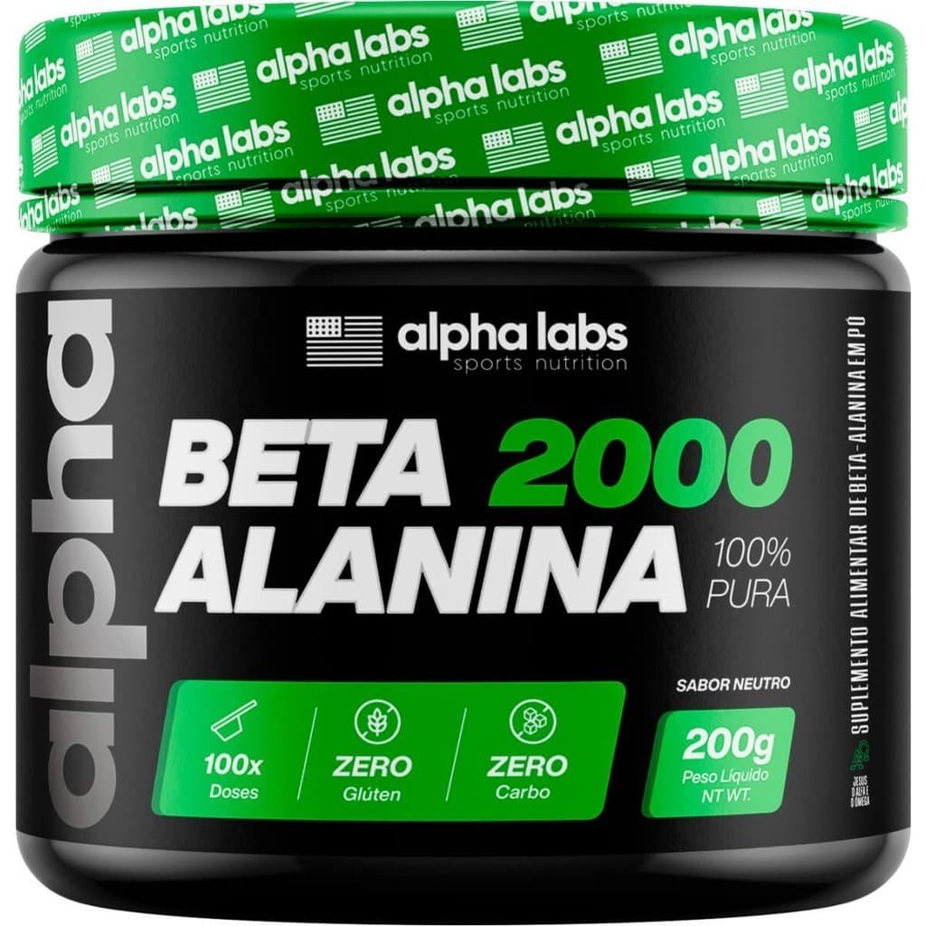 Pré Treino Sem Cafeína - Beta Alanina 100% Pura Alpha Labs 200g