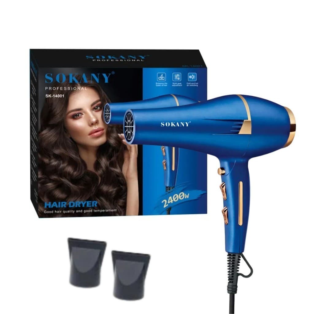 Secador De Cabelo Função Antifrizz Quente Frio Profissional Sokany Leve E Potente 2400w   110V e 220V