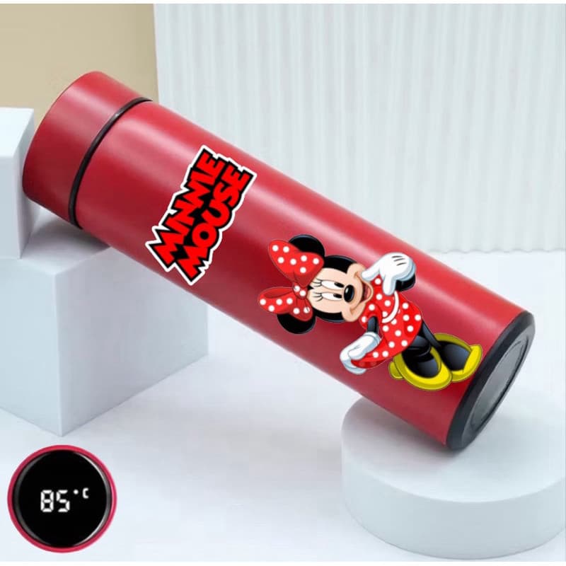 Garrafa Térmica Minnie Mouse com Termômetro Digital - 500ml Personalizada