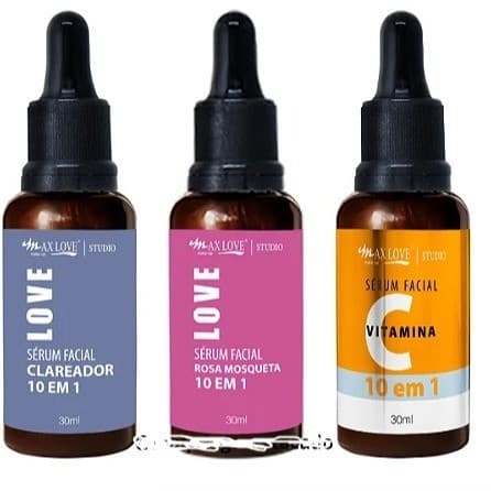 Trio De Séruns - Clareador , Rosa Mosqueta , Vitamina C - Maxlove
