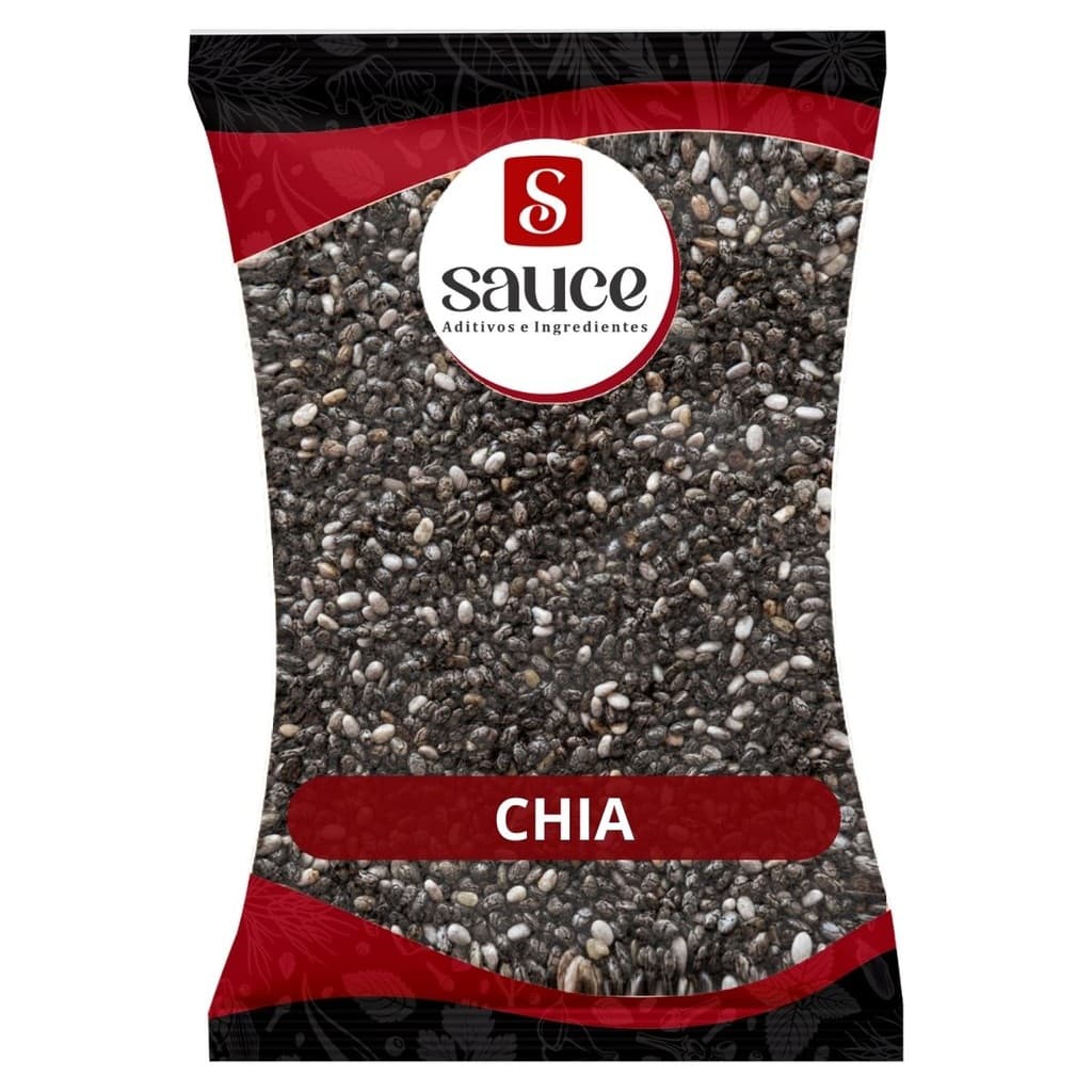 Semente de Chia Comercial Grãos Naturais Rica em Fibras Fonte de Ômega 3 Alimentação Saudável 1kg