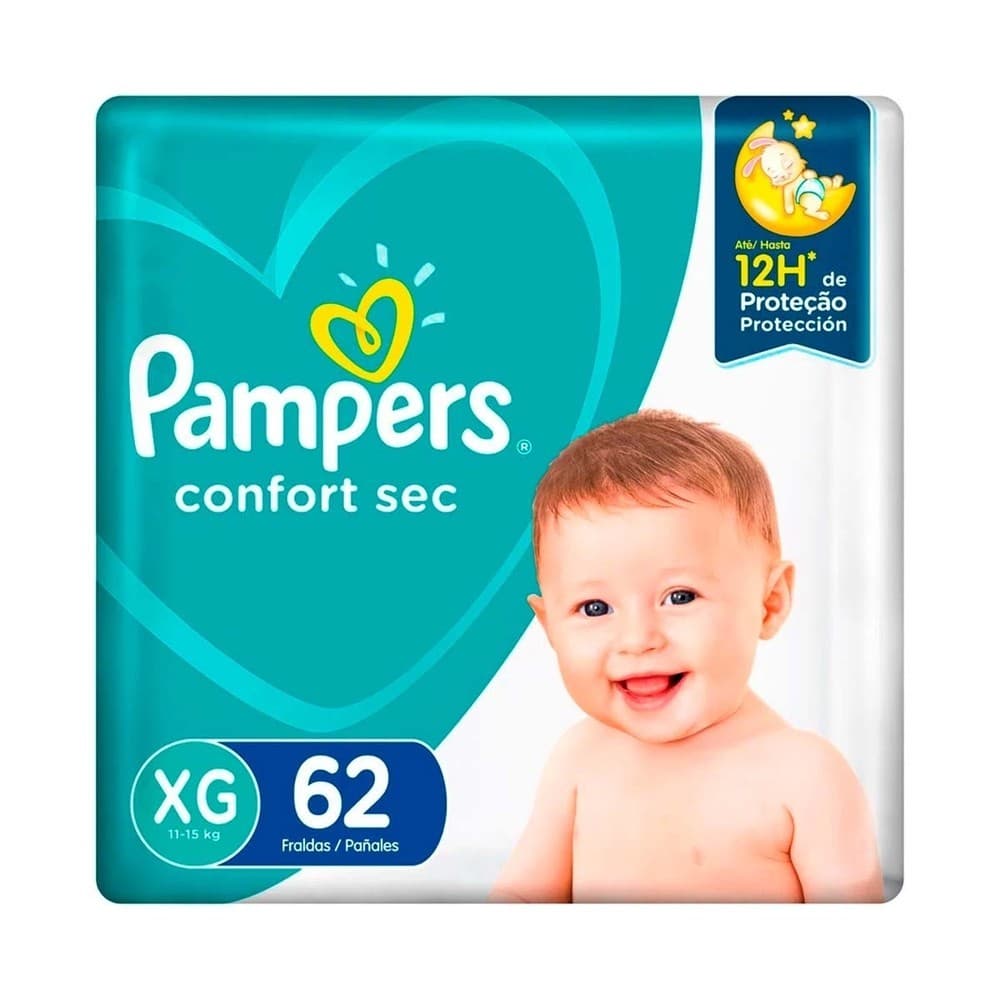 Pampers Fralda Confort Sec Giga Xg 62 und