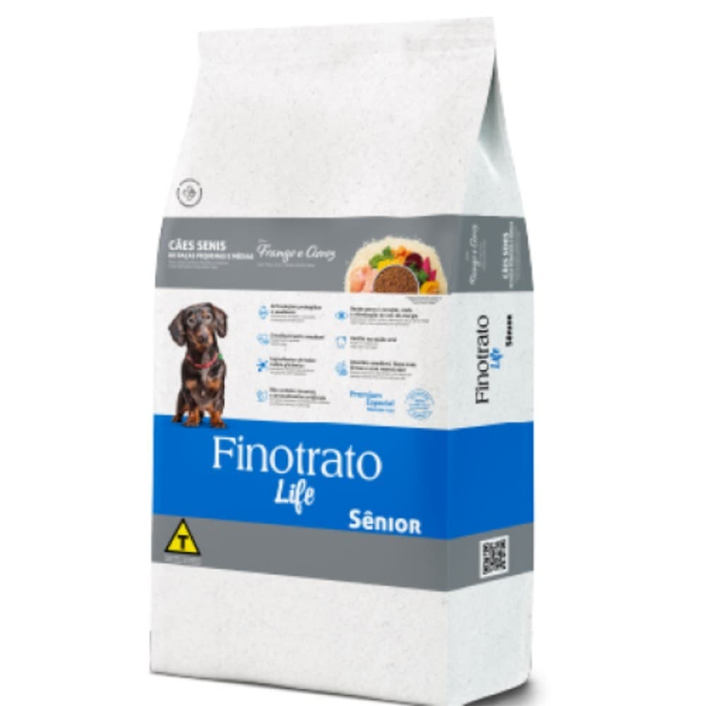 Ração Para Cachorro  Finotrato Prime Sênior Cães de Raças Pequenas e Médias 3 kg