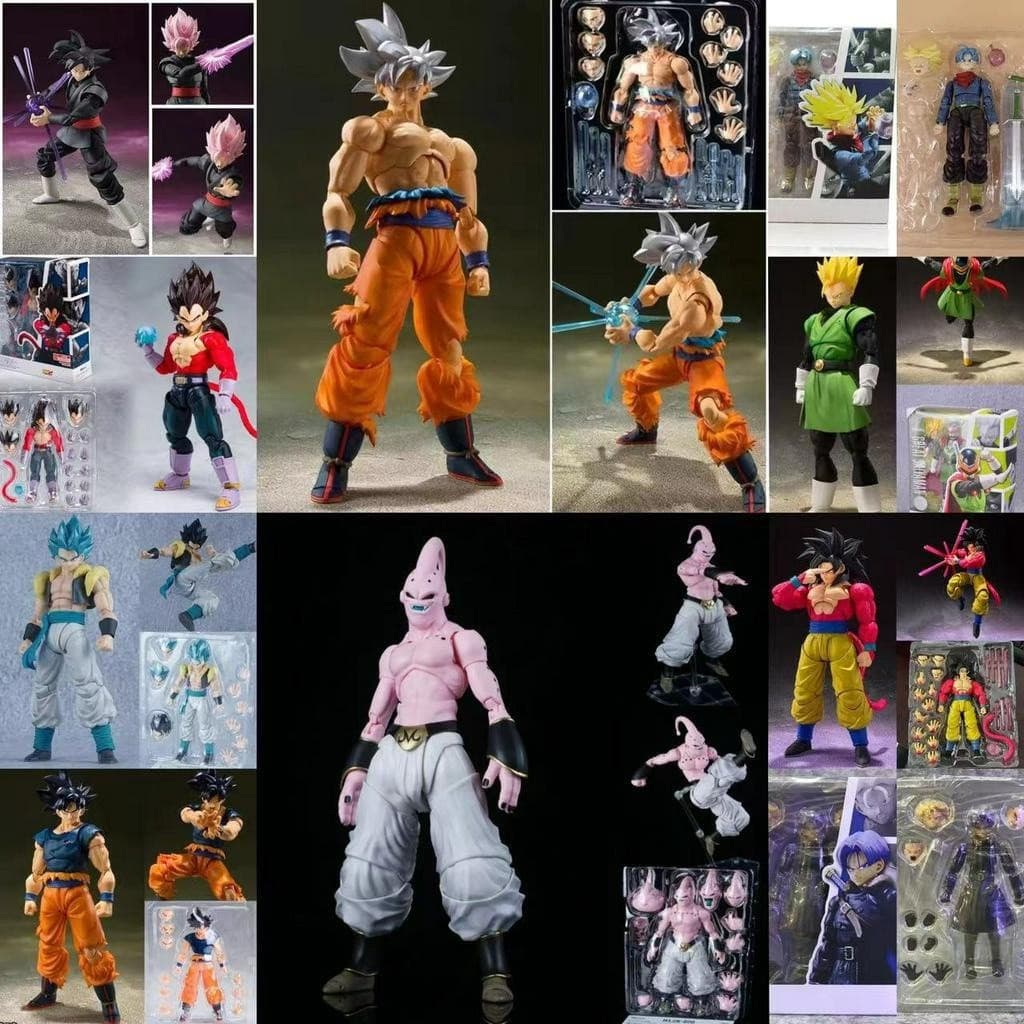 SHF Bonecos Dragon Ball Z Articulados 15 cm Goku/Vegeta /Gohan /Trunks/Android/Kuririn Action Figure