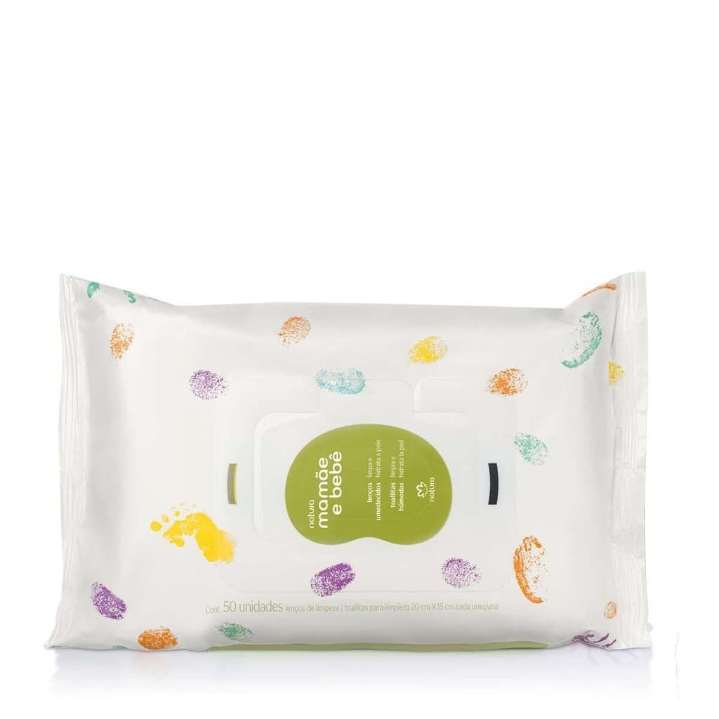 Lenços Umedecidos Com Fragrância Mamãe E Bebê Natura Criança rescem nascida Presente em Promoção Lançamento Baby