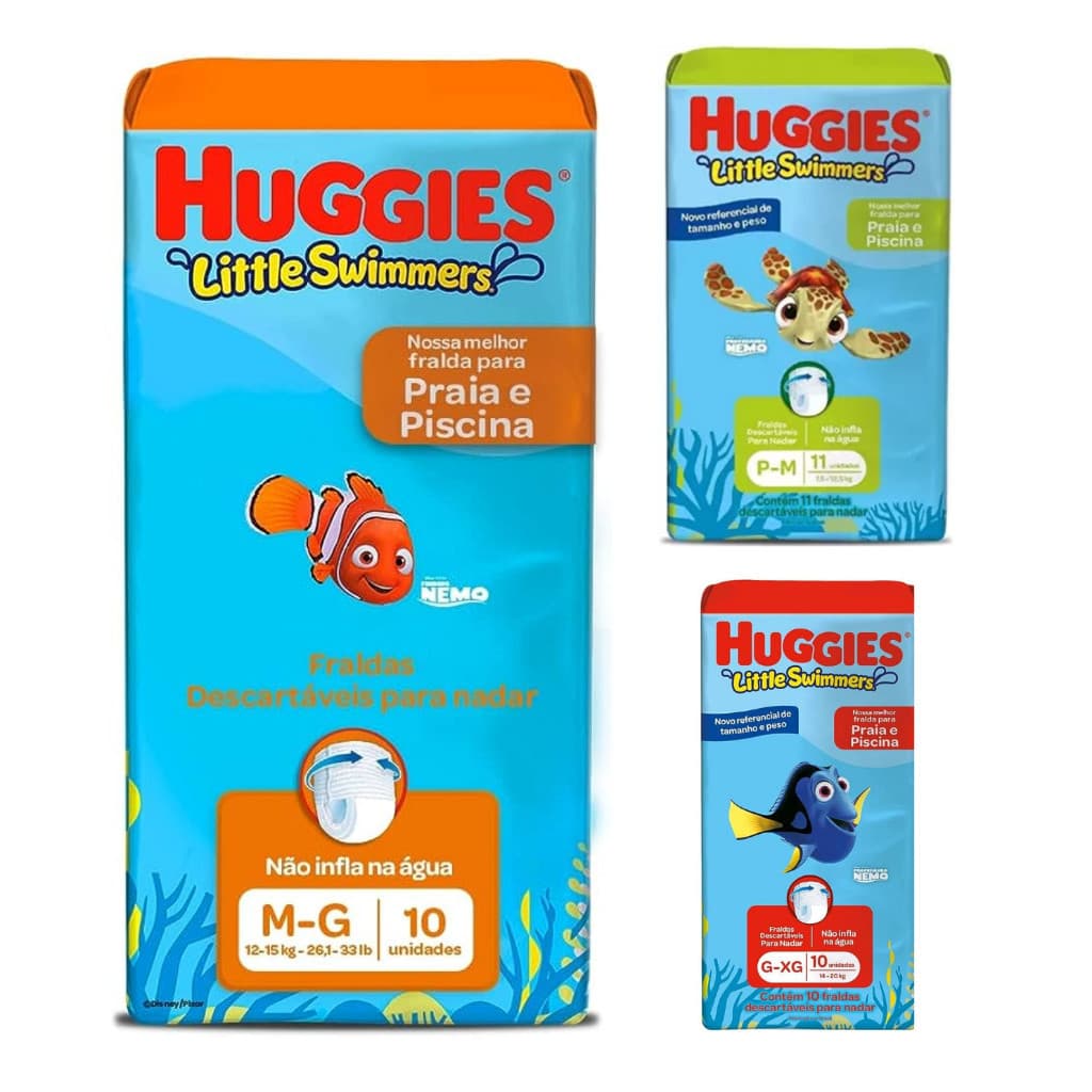 Fralda de piscina Descartavel Huggies  Little Swimmers