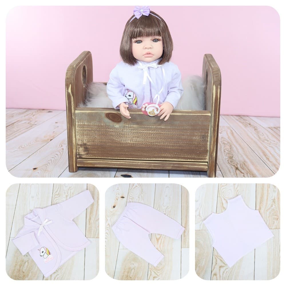 Bebe Reborn Menina Boneca Articulada Roupa Exclusiva