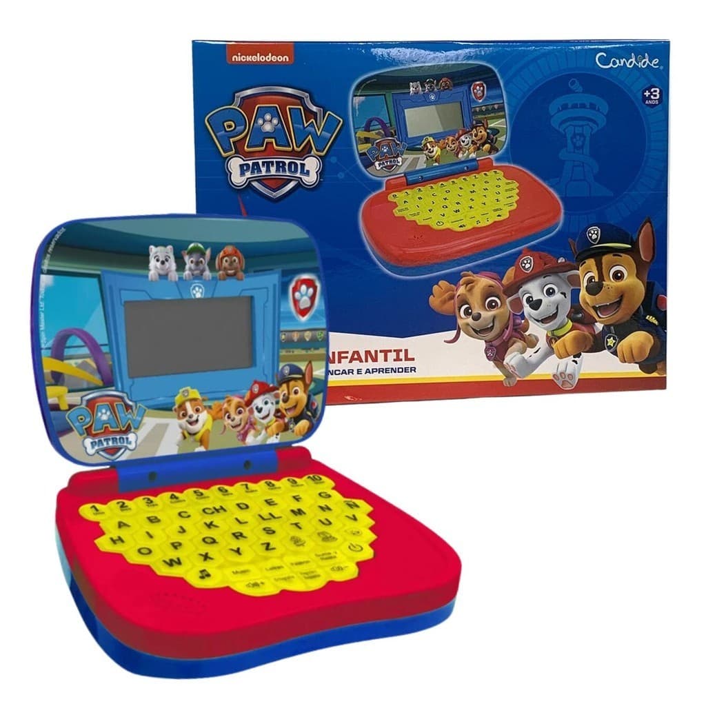 Brinquedos De Menino Laptop Infantil Educativo Bilíngue 6 Atividades Candide