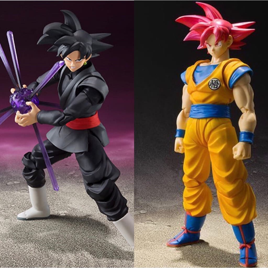 SHF Goku Black Rosa Boneco Dragon Ball Z 15 cm Articulado + Acessórios Pronta entrega
