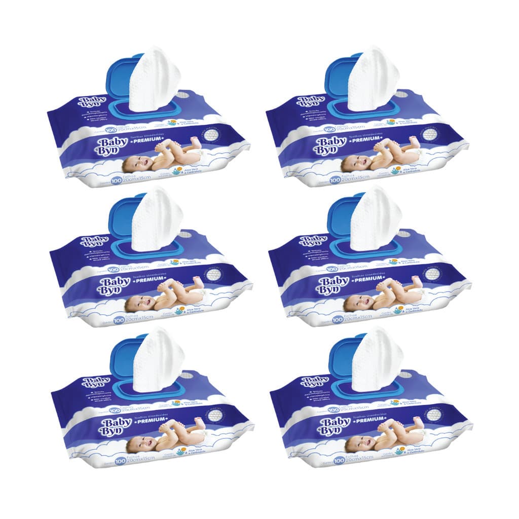 Toalha umedecida Baby Byn Premium c/ 100 un