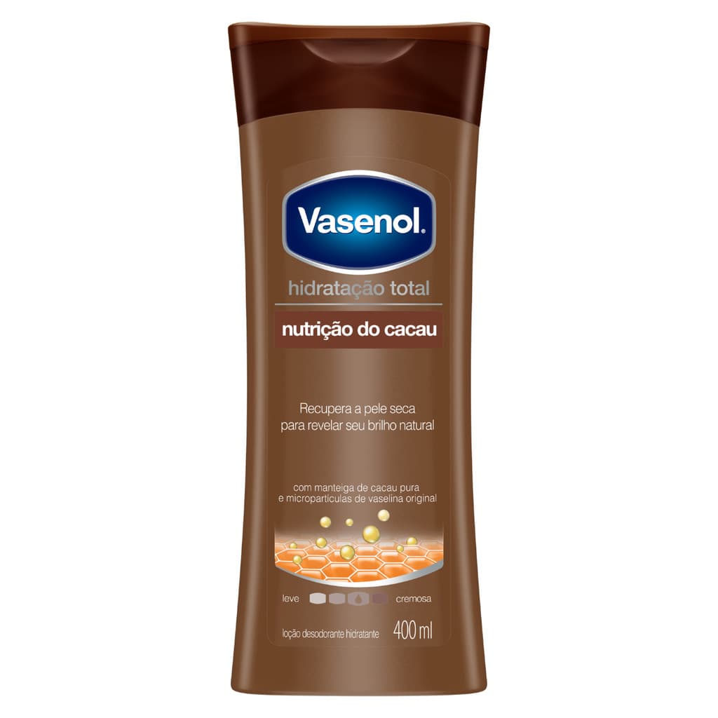 Loção Desodorante Hidratante Vasenol Nutrição do Cacau 200ml