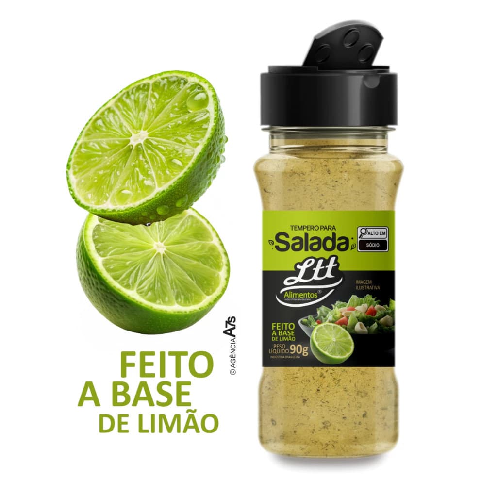 Tempero Para Saladas Com Essencia De Limão Pote De 90g - Mais Tempero