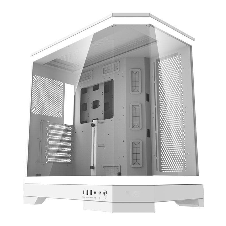 Gabinete Gamer Aigo Darkflash DQX90, RGB, Mid-Tower,Lateral de Vidro, Com 4 Fans,Branco,DQX90-FAN-WH