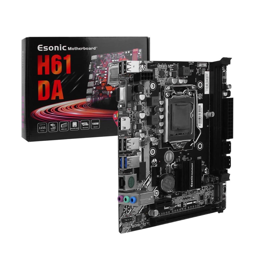 Placa Mãe LGA1155 Intel Core i7/i5 /i3/Pentium/Celeron H61 2xDDR3 Desempenho Eficiente USB 3.0