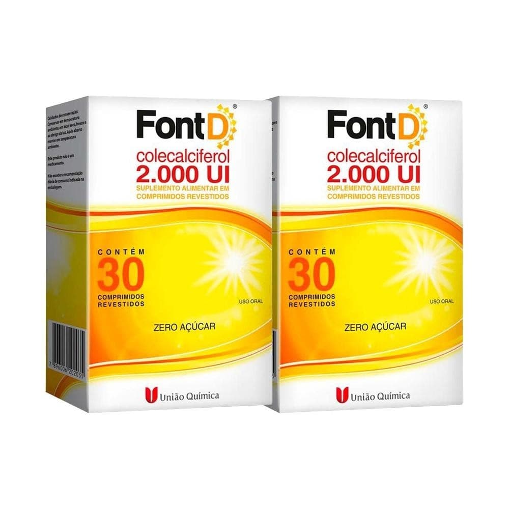 Kit  2 Unidades Vitamina D Font D 2.000UI c/ 30 cápsulas