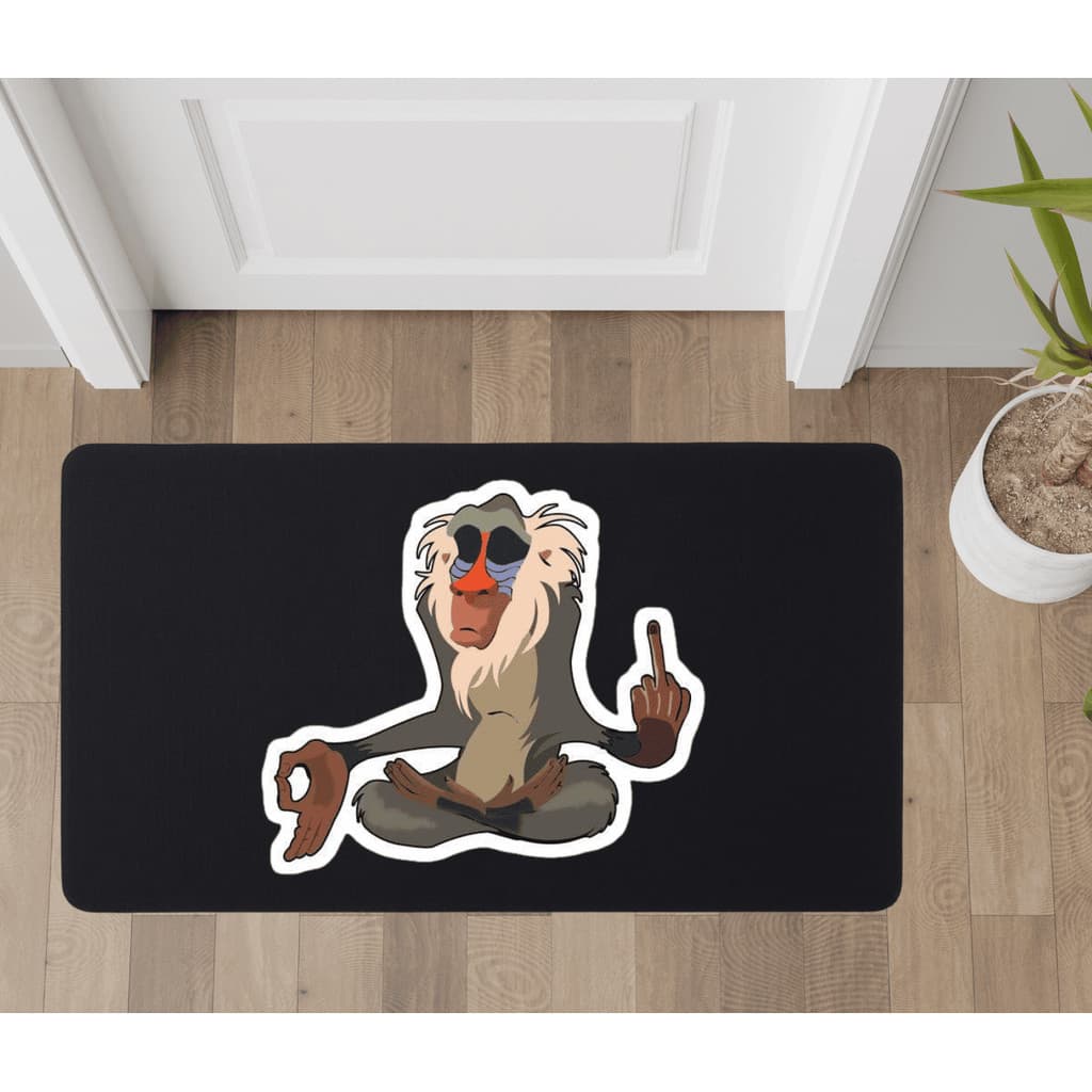 Tapete para Sala e Quarto Emborrachado Antiderrapante 70x35 mandril Rafiki Rei Leão