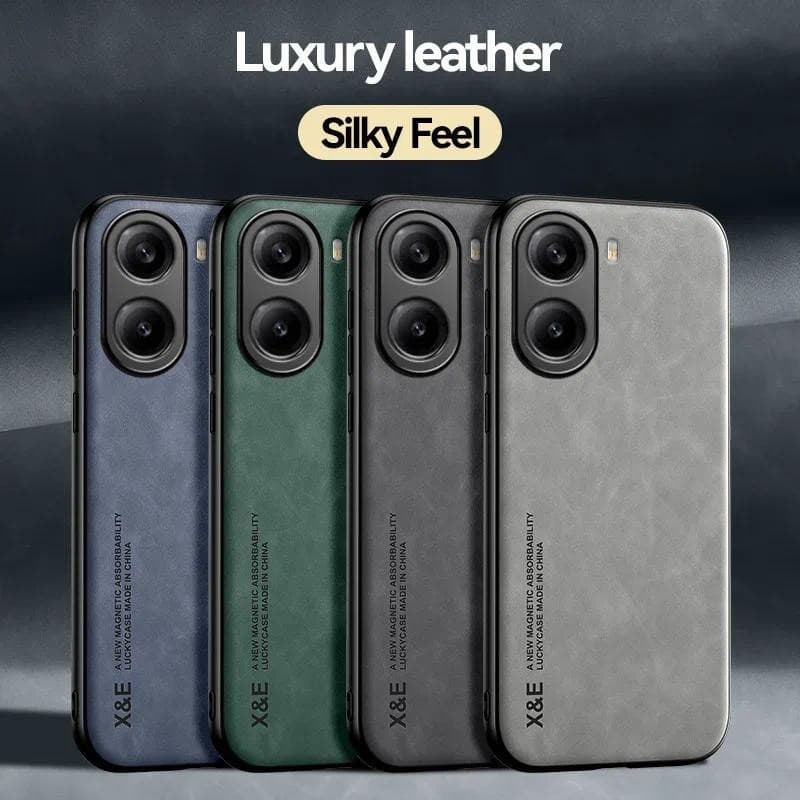 Para POCO X7 Pro Couro Do Plutônio Suporte Magnético Carro Capa De Silicone Xiaomi X7Pro X 7 Telefone De Proteção De Fer