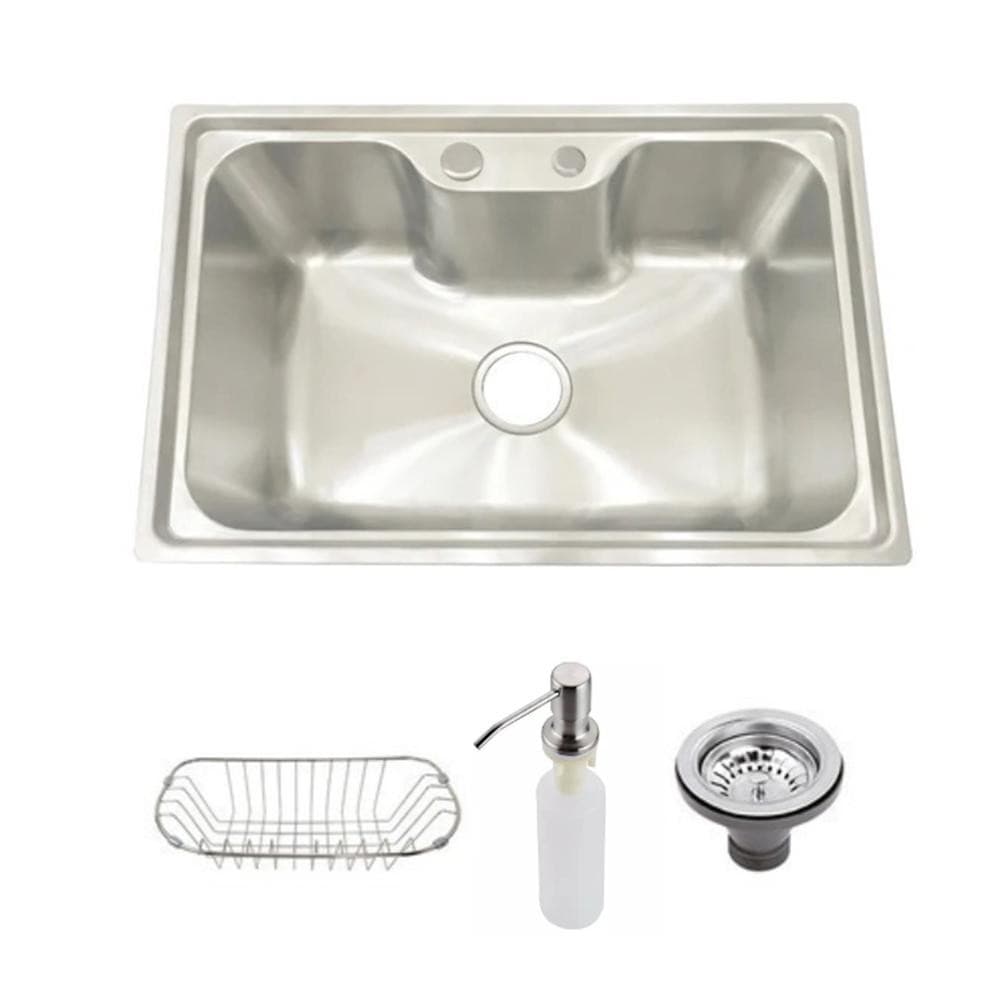 Cuba Pia Gourmet Aço Inox 201 Para Cozinha Belcca 70x45cm Kit Completo CG201-C01
