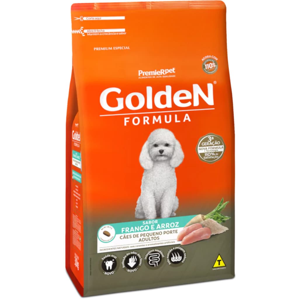 Ração Golden Formula Cachorros Adultos Raças Pequenas Frango E Arroz Mini Bits 15 kg