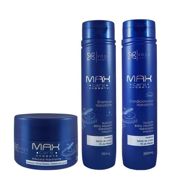 Kit Shampoo Condicinador Mascara Hidratante Max Care Hydrate Voga