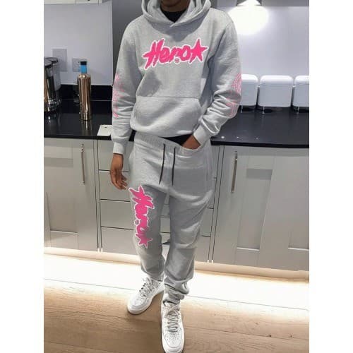 Conjunto de Moletom e Calça de Moletom  com Estampa de Letra Masculino , Outono/inverno lançamento internacional 2025