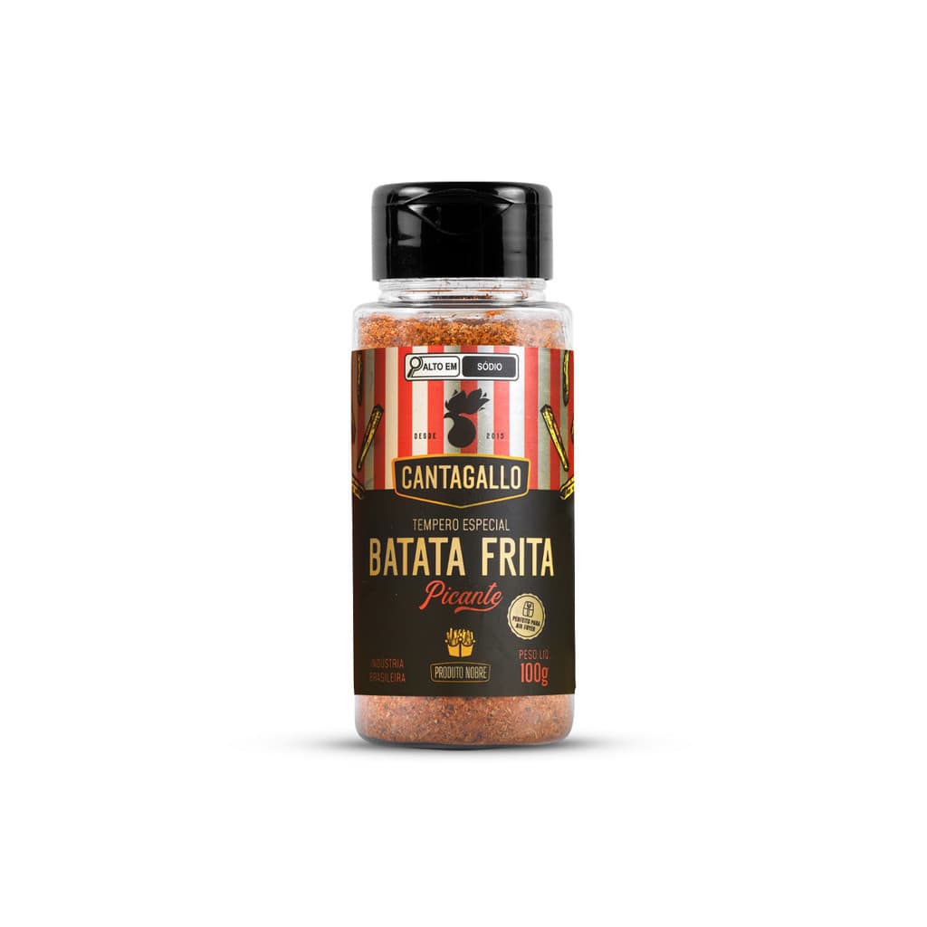 Tempero Batata Frita Picante CantaGallo 100g - Sabor Intenso para Airfryer e Porções Sal