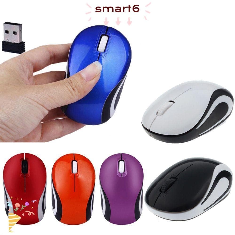 SMART6 Rato sem fio bonito mini 2000 DPI óptico mouse sem fio para computador portátil notebook jan18