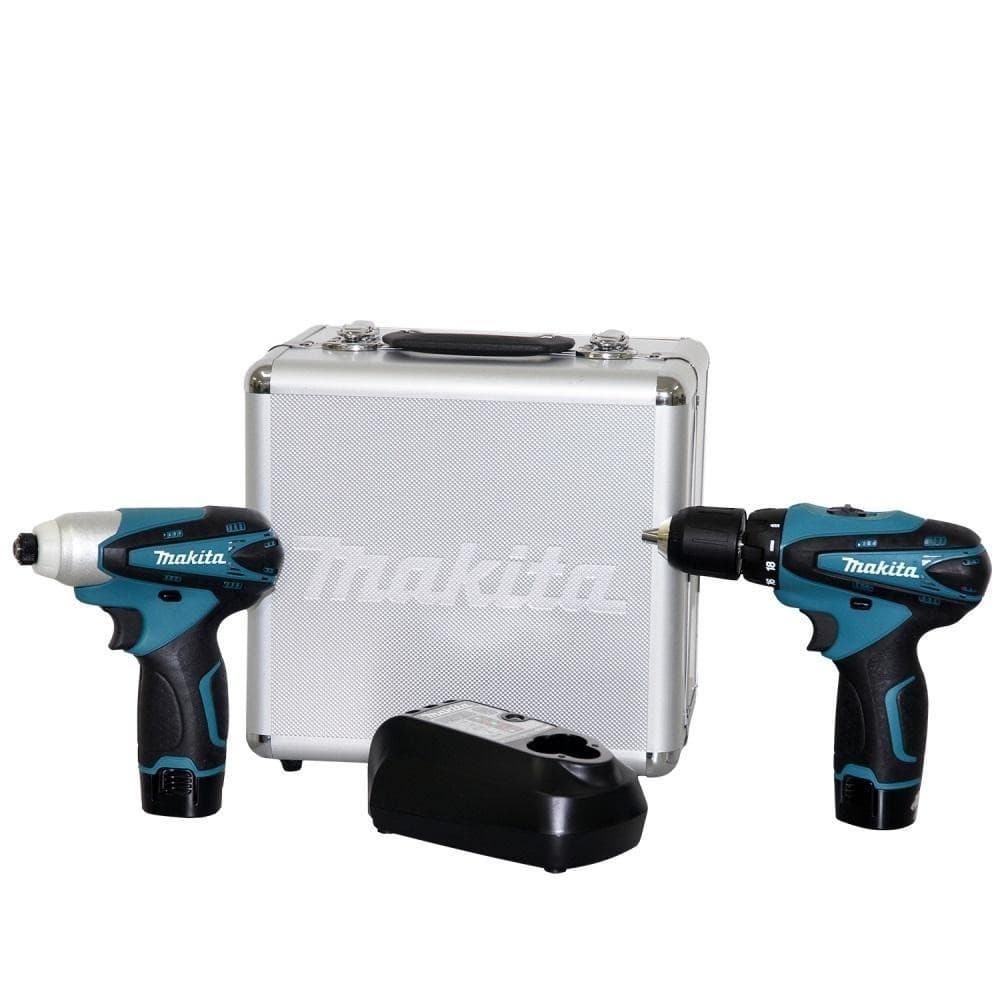 KIT PARAFUSADEIRA IMPACTO+FURADEIRA C/MALETA 12V MAKITA