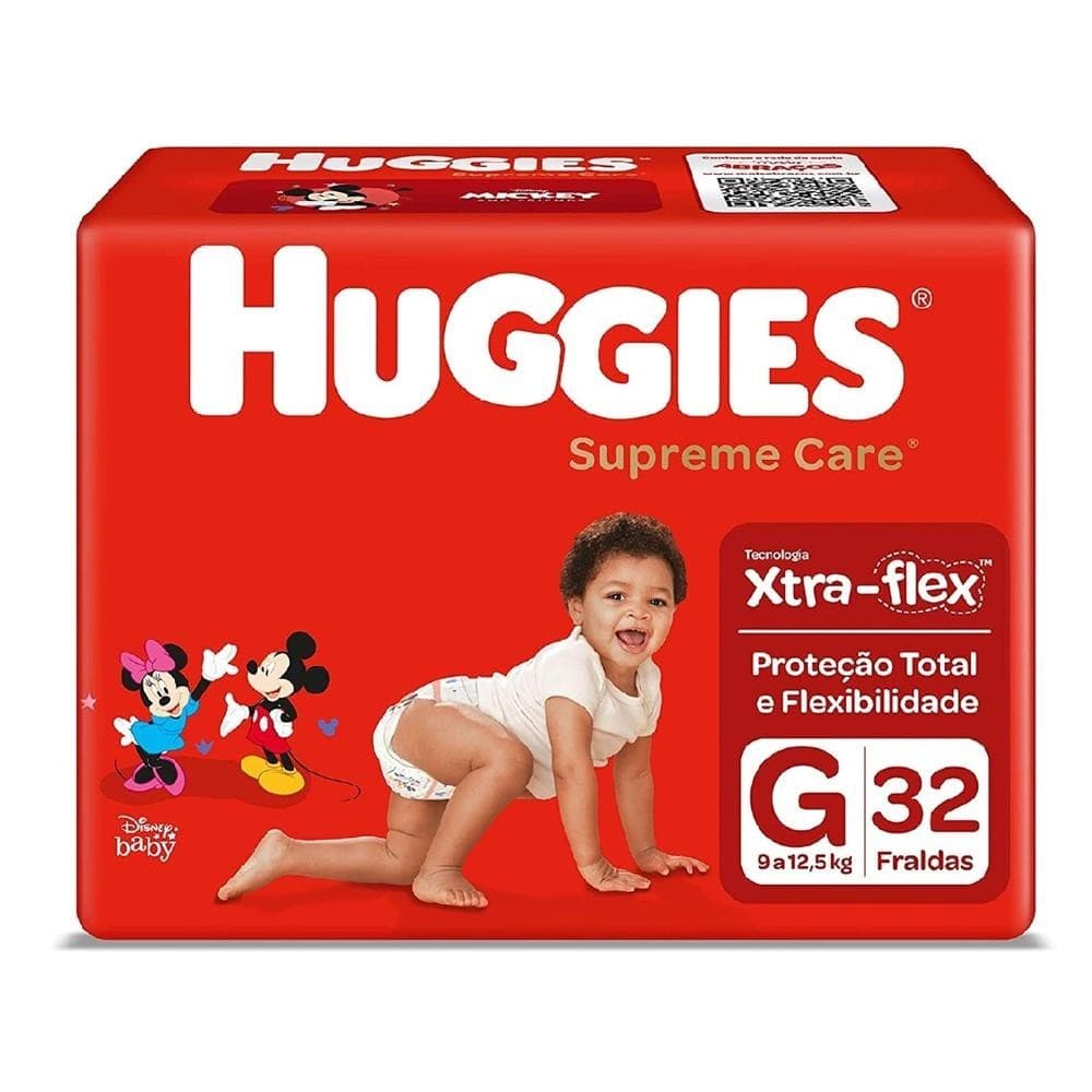 Fralda Huggies Supreme Care Xtra-Flex G 32 Unidades