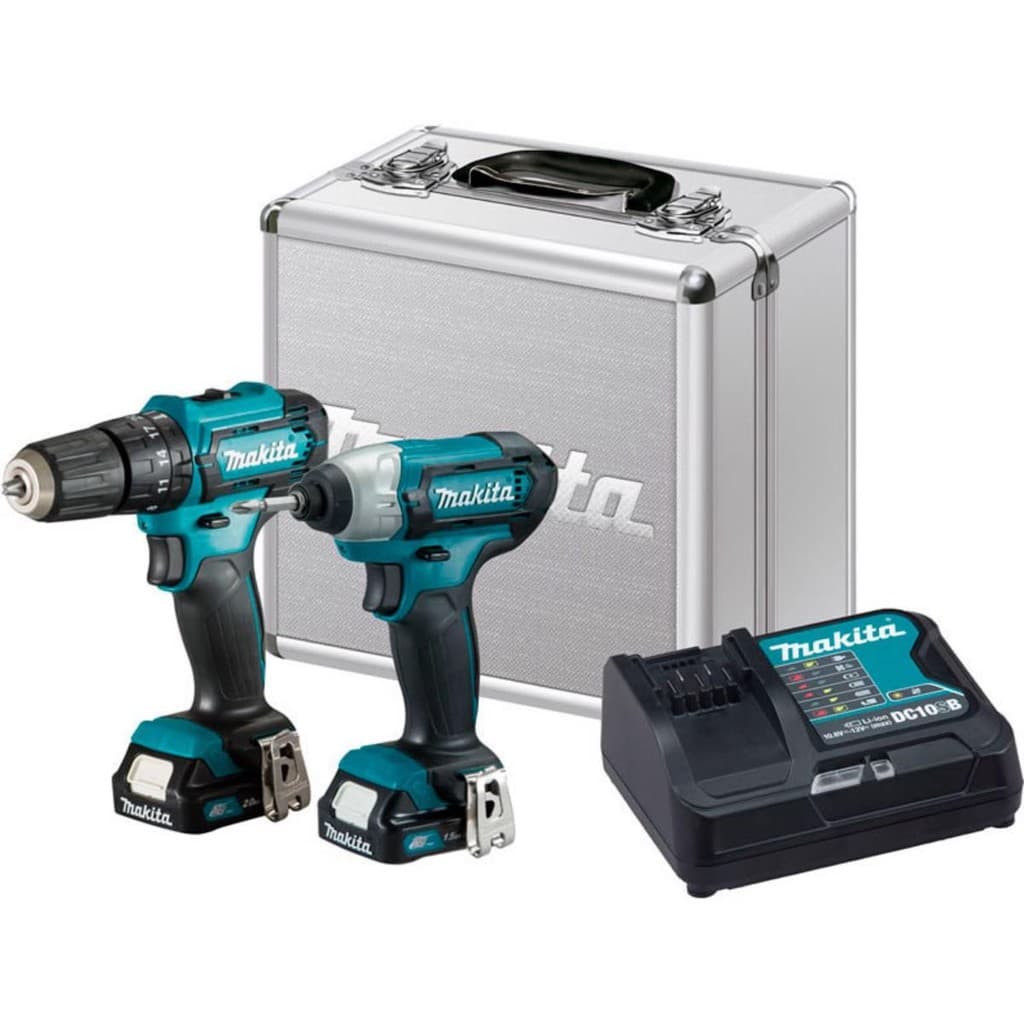 Kit Furadeira/Parafusadeira de Impacto HP333D + Parafusadeira de Impacto TD110D, Makita CLX228SAX.