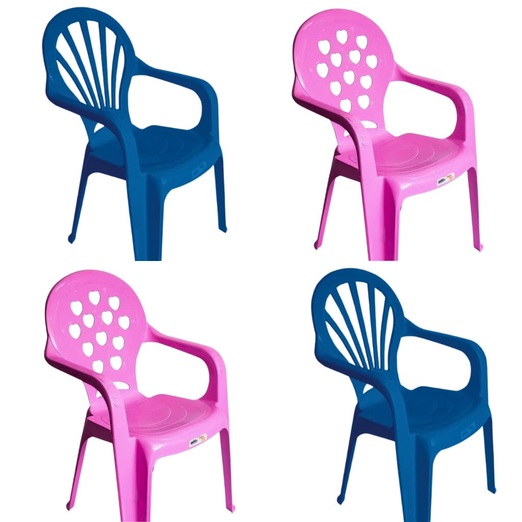 Kit 4 Cadeira Poltrona Infantil Alta para Desenhar, Pintar, Estudar. Empilhável, Leve, Ergonômica Arcaplast