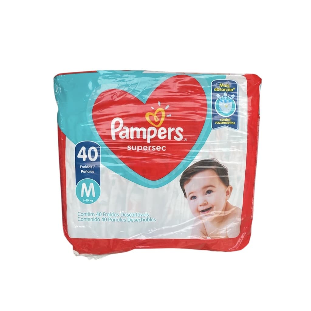FRALDA M C/40 PAMPERS SUPERSEC MEGA