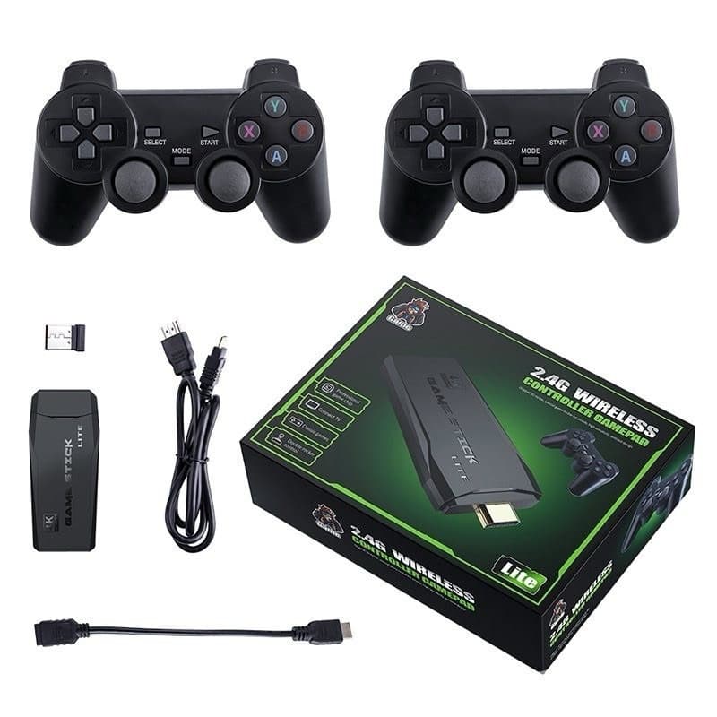 Video Game Stick 4k 10mil Jogos Retro 2 Controles Sem Fio Console Portatil Jogos Retro Antigo Original Envio Imediato