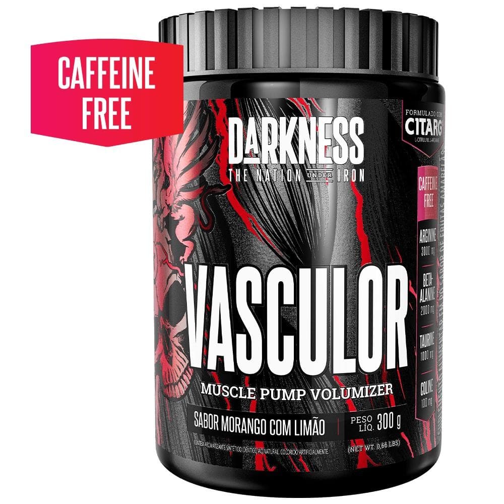 Pré Treino Vasculor Muscle Pump Volumizer Sem Cafeína Darkness 300g