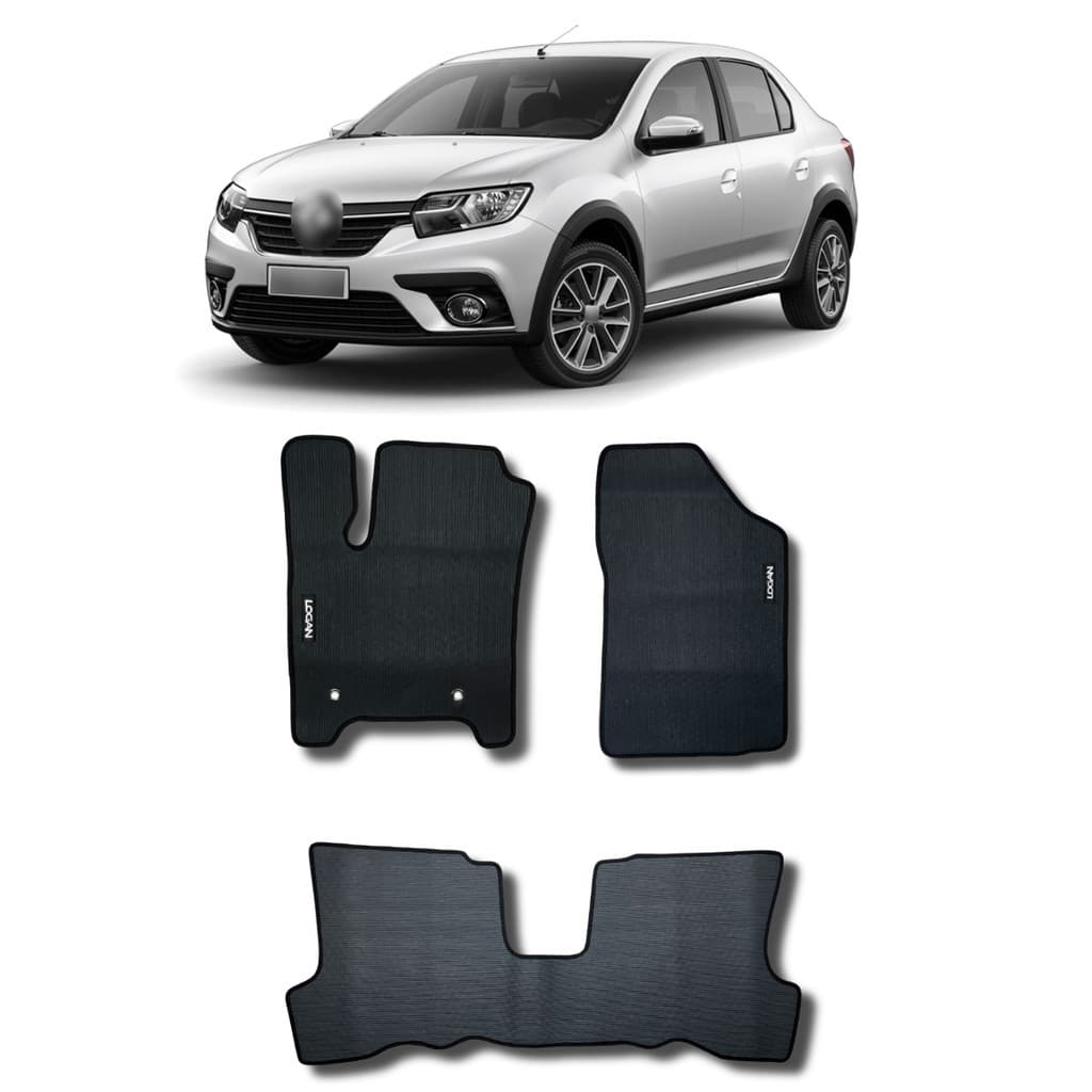 Tapete Automotivo Emborrachado Carro Logan Traseiro Inteiriço 2007 a 2025