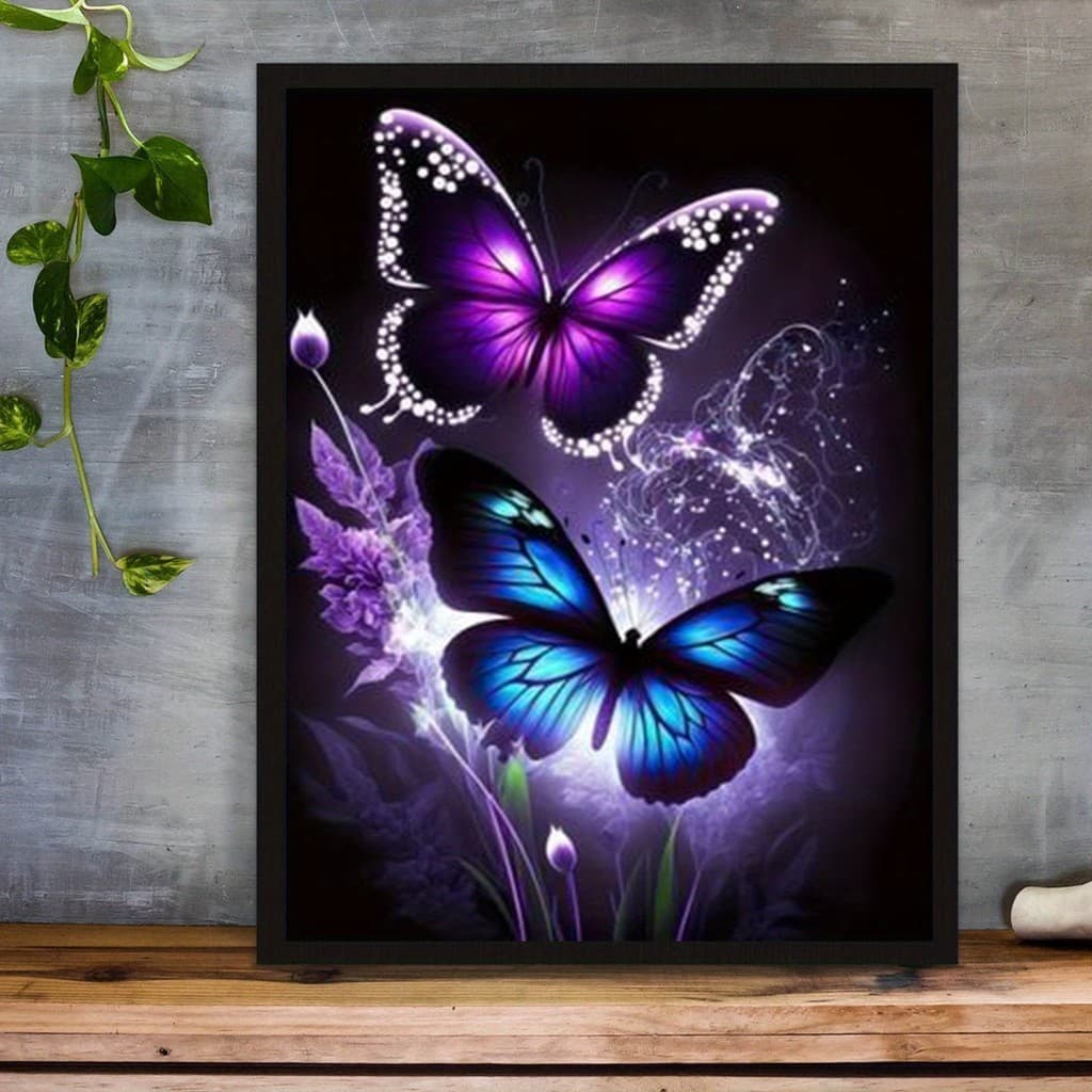 Kit De Pintura Diamante 5d Para Adultos , Arte Completa Com Diamantes , Animal , Borboleta , Strass , Imagens De , Artes