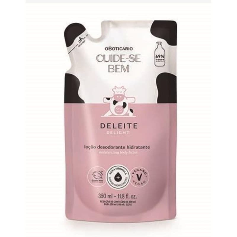 Refil Loção Hidratante Corporal Cuide-se bem Deleite, 350ml