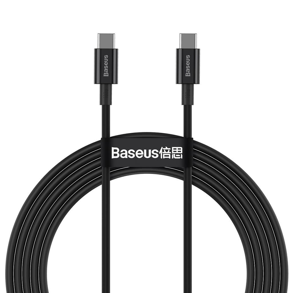 Cabo USBC para USBC Baseus Superior Series 100W 2m para Samsung S24 Android
