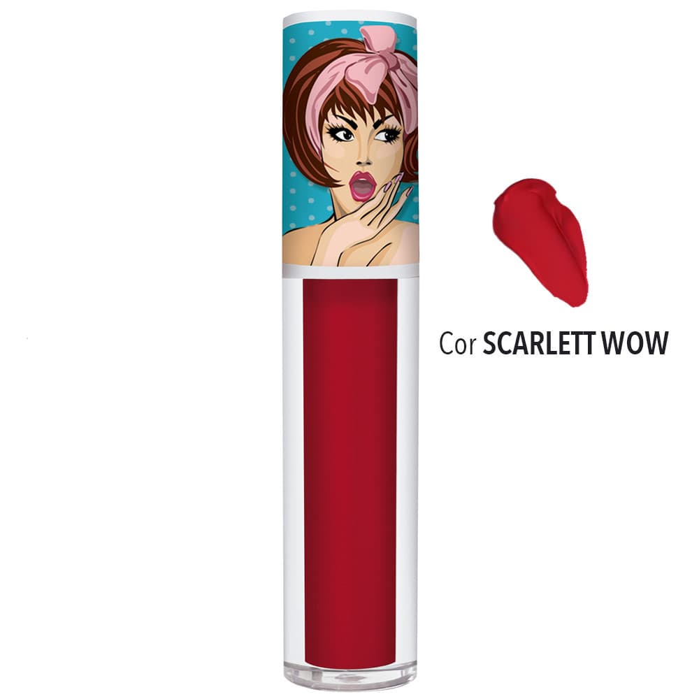 Batom Liquido Matte WOW - Scarlett
