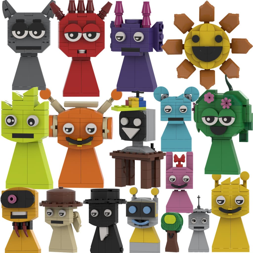 Brinquedos Sprunki Incredi Conjunto de Blocos de Construção Brinquedos Educativos Brinquedos Sprunki Presente de Natal