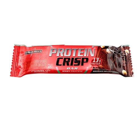 Barra de Proteína Crisp Bar Whey Protein Integralmedica Brownie de Chocolate 45g