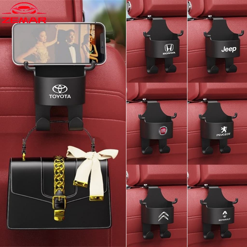 Suporte Multifuncional Para Copo De Água Do Encosto Assento Carro Com Gancho Caixa De Armazenamento Telefone Porta Bebidas Acessórios Corolla Cross Hilux Yaris Civic g10 g9 City Hrv