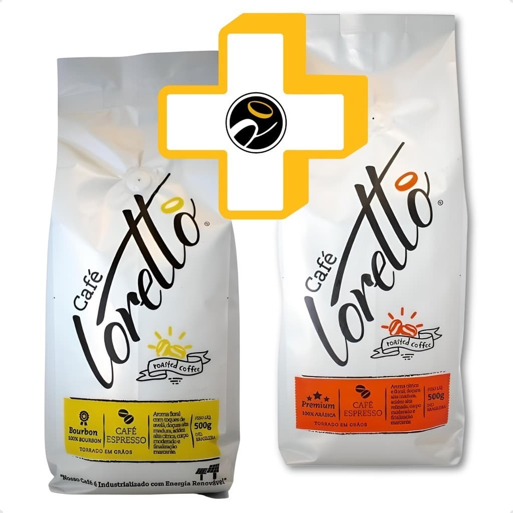 Café Torrado em Grãos Arábica Bourbon Premium Loretto 1 Kg Direto da Fazenda Torra Média