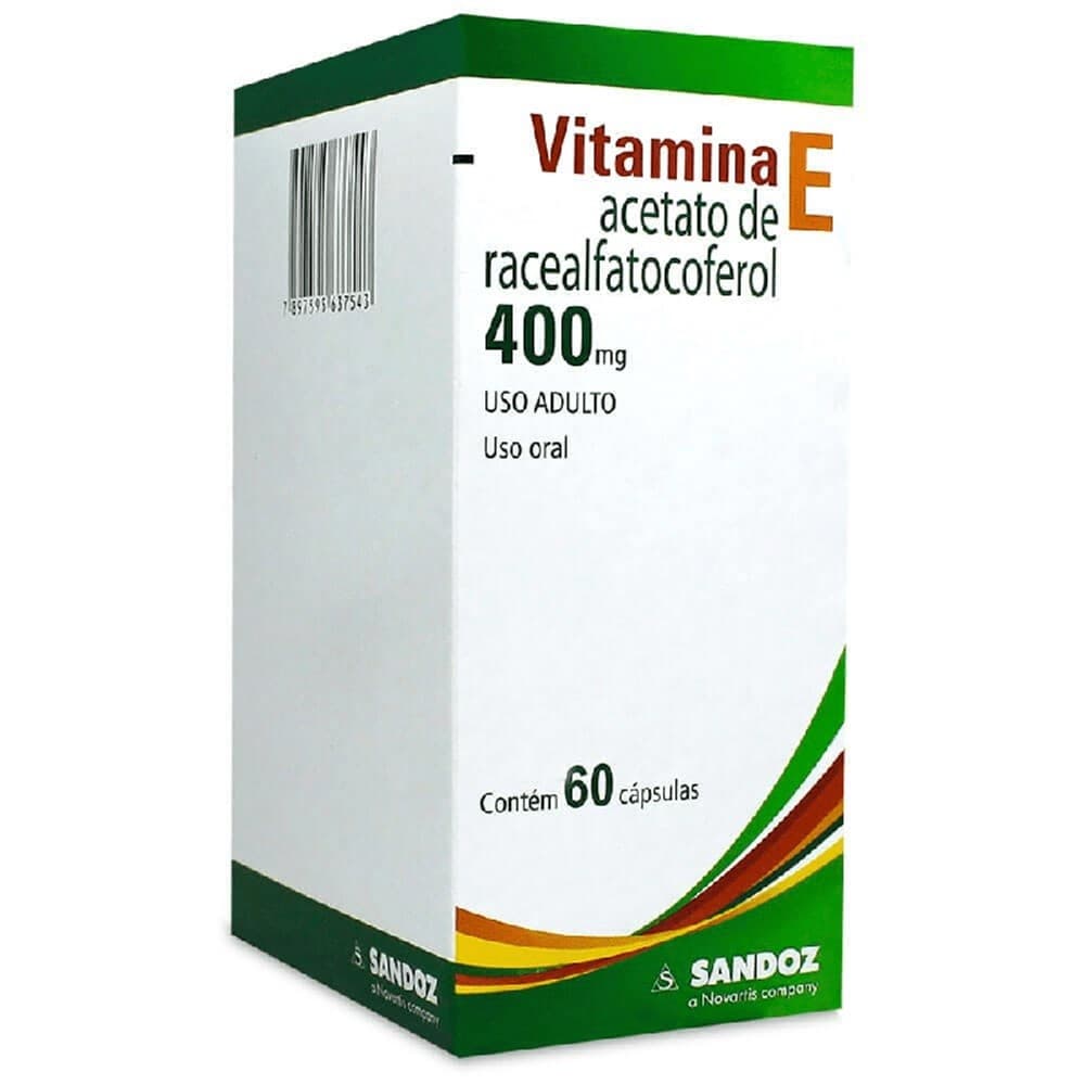 Suplemento Alimentar Vitamina E 400mg 60 Cps - Sandoz