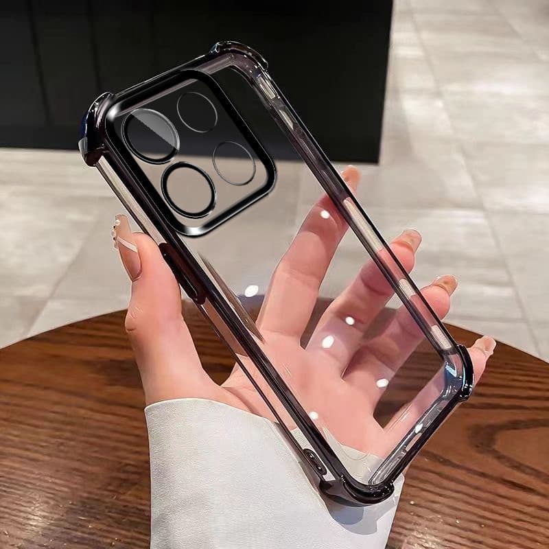 Capinha infinix Smart 7 Air Almofada anti-Queda Morandi Cor Transparente Para Celular
