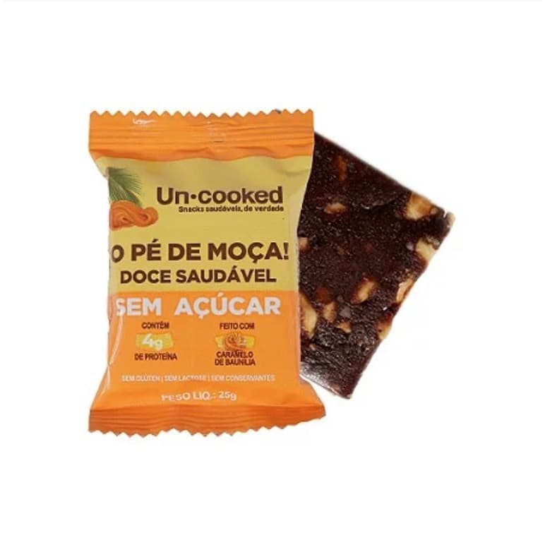 Pé de Moça Uncooked Saudável Sem Glúten Lactose e Açúcar 25g
