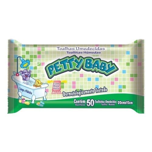 Lenço Toalhas Umedecidos Petty Baby 50 Unidades