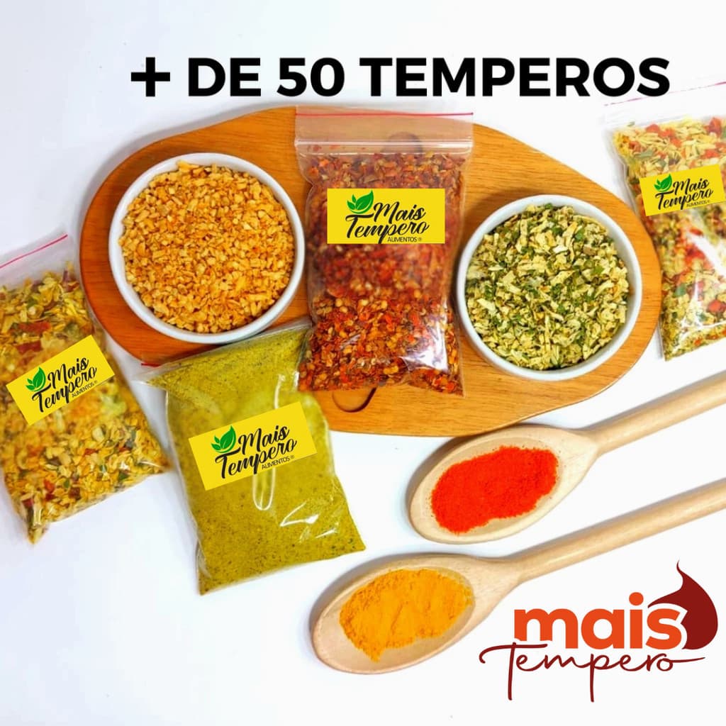 Kit 10 Temperos Essenciais para Culinária Temperos e Condimentos 100g cada 1kg total